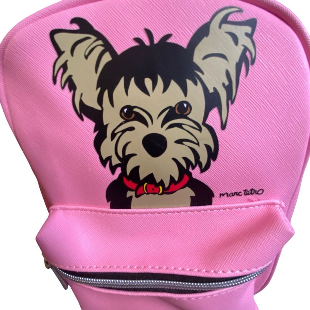 Marc Tetro Yorkie Yorkshire Terrier Pink Mini Backpack
